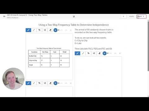 GEO B - Unit 8: Lesson 6 - Using Two Way Tables