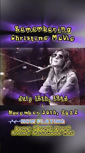 Remembering Christine McVie 🎹