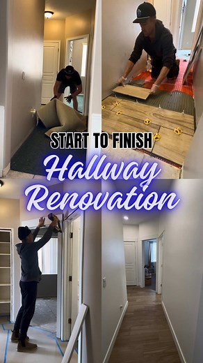 Hallway Renovation Start to Finish: Wood-Look Tile Transformation