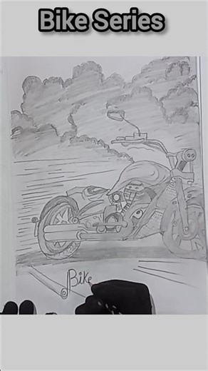 Easy Bike Drawing | Realistic Pencil Sketch
