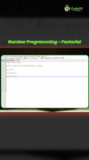 Factorial Program in Java Explained in 30 Sec | Java Shorts | Day 35 Part - 2