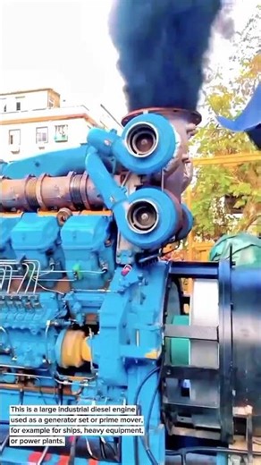 Massive Turbocharged Diesel Engine Powering Industrial Generator | Extreme Horsepower in Action