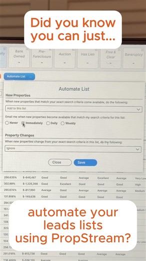 Save Time on Real Estate Lead Lists with PropStream’s Lead Automator