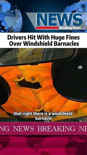 Drivers Hit With Huge Fines Over Windshield Barnacles#news #shoets