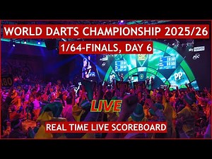 2025/26 PDC World Darts Championship Live Scores | Today 1/64-Finals, Day 6 Matches