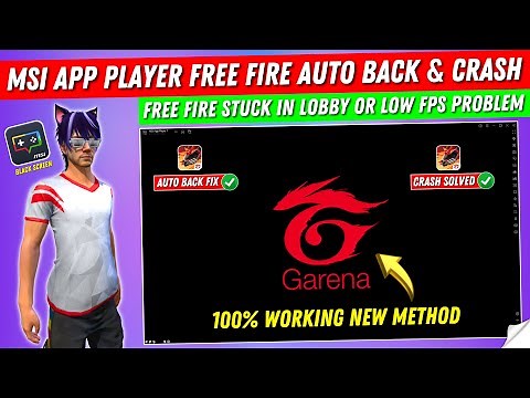 How to Solve MSi App Player Free Fire Auto Back & Crash Problem | MSi App Player Black Screen