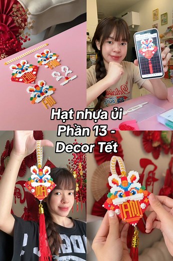 Tự Làm Đồ Trang Trí Tết Độc Đáo Với Hạt Nhựa Ủi