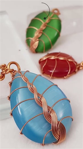 Play with wire | Simple twisted tree | Pendant | Wire wrap stones @LanAnhHandmade 676 #Shorts