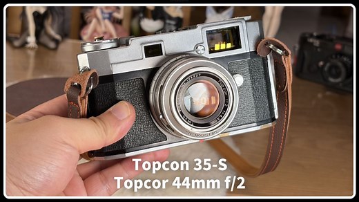 【除了画画啥都会】展示 Topcon 35-S 44mm f2 朋友的金属旁轴小相机 手感扎实 设计结构挺精密的 镜头和操作手感都还好