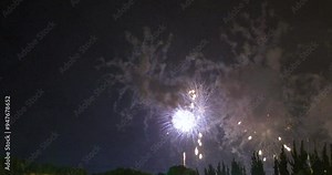 Fireworks on the city beach in Jinshan District, Shanghai