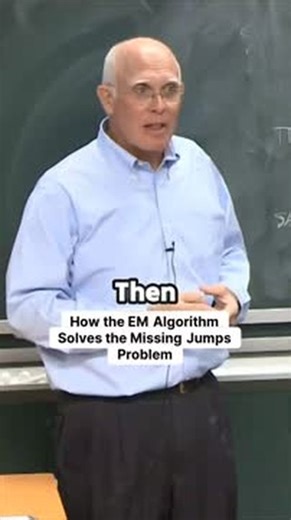 Clips For Quants on Instagram: "That moment when statistical estimation hits a wall because of unobserved events! This deep dive explores how the seemingly simple separation of Gaussian and Poisson parameters in Maximum Likelihood Estimation (MLE) falls apart when dealing with missing data—specifically, those elusive market jumps. The elegant solution presented is the famous Expectation-Maximization (EM) Algorithm, developed by the folks at Harvard, like Rubin, Layard, and Dempster. It cleverly