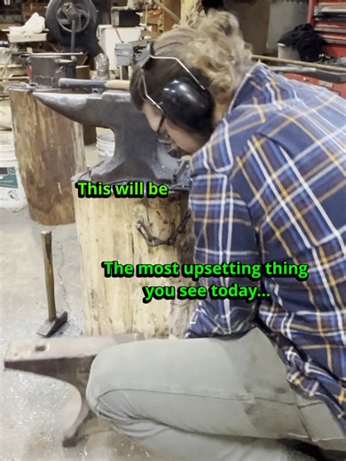 This will be the most upsetting thing you see today. And yes — blacksmiths really call it that. Upsetting is a traditional blacksmithing technique where hot steel is driven back into itself, making it thicker without adding material. In this short, I upset both ends of a long bar to form the simple finials for a sturdy curtain rod. Old techniques, modern shop — forged at DeWall’s Forge. #blacksmith #blacksmithing #upsetting #forging #metalworking #handforged #forgedinfire #smithing #metalart #de