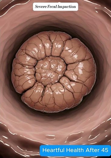 Severe Fecal Impaction | Hard Stool in Large Intestine | Heartful Health After 45 #shorts #anatomy