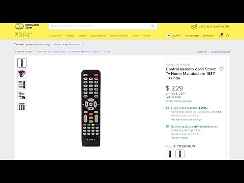 Control Remoto Atvio Smart Tv Home Modelo 43D1620 49D1620 55D1620 Manufacture 1637 + Funda