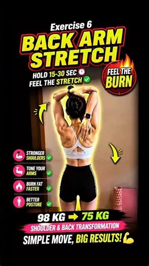 Exercise 6: Back Arm Stretch | 98kg to 75kg Shoulder & Back Series