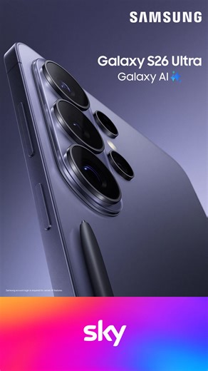 Pre-order the new Galaxy S26 Ultra on Sky Mobile & get double storage at no extra cost!🤩 | Sky