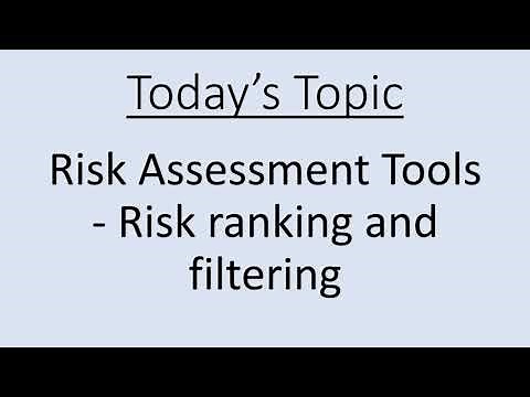 Risk Assessment Tools Risk ranking and Filtering
