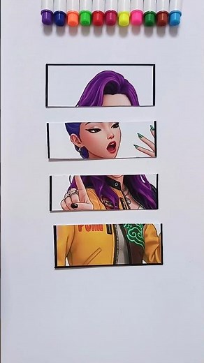 Rumi | K-Pop Demon Hunters Paper Rope Craft Challenge #kpopdemonhunter #viralvideo #ytshorts