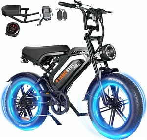 Tamobyke V20 Peak 1500W Electric Bike,20" Fat Tire E-Mountain Bikes,48V 15.6AH 30mph Ebike for Adults Full Suspension UL2849