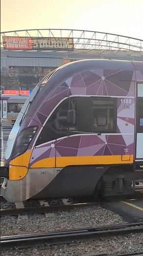V/Line VLocity Train passing Marvel Stadium approaching Southern Cross Station, Melbourne #railway
