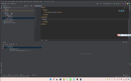 idea集tomcat出现的问题1,找不到servlet的jar包（共两个视频）