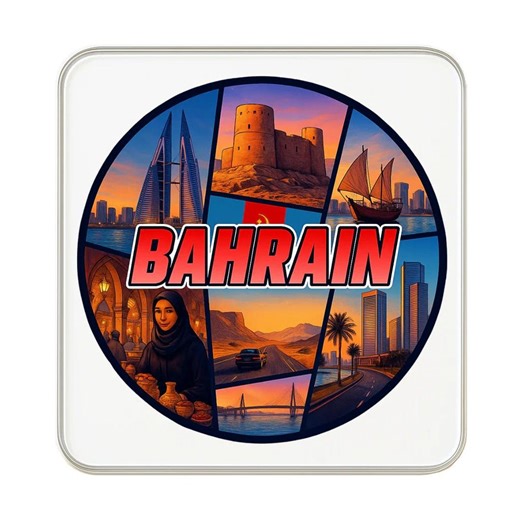 Bahrain Collage Fridge Magnet: Cute Large Handmade Travel Souvenir Gift - Etsy