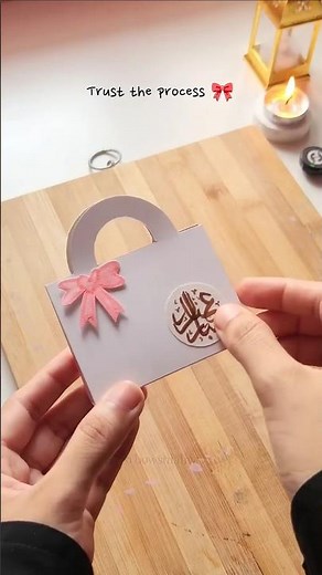 Simple Paper ➜ Cute Gift Bag 👀✨ #homemadepapercraft
