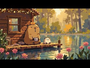 Chill Lofi Capybara🌱🎧 Cute Lofi Music Playlist For Study Relax and Chill ~ Deep Sleeping Music