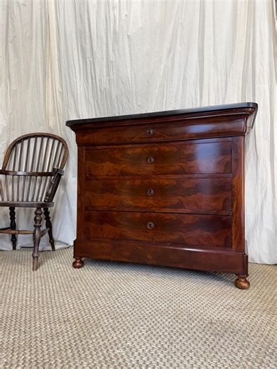 French Antique Louis Philippe Commode Marble Top Chest of Drawers - Etsy UK