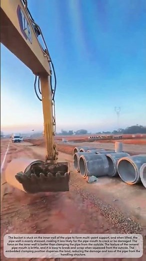 Clever Field Hack To Transport Concrete Culvert Pipe With Standard Bucket