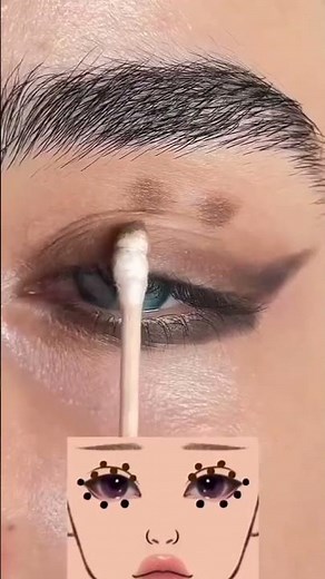 Easy Eye Makeup Using a Q-Tip | Beginner Friendly Hack#shortsviral #shorts