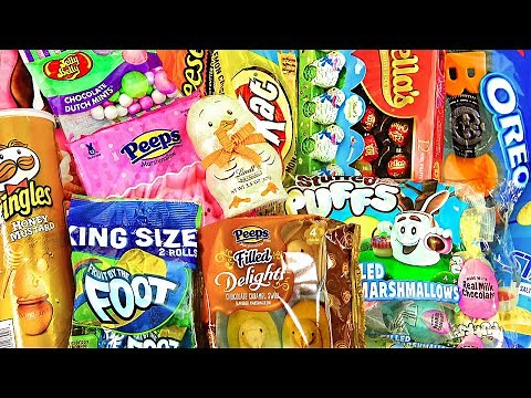 NEW Peeps Lindt Oreo Pringles Cotton Candy Kit Kat Chocolate Filled Marshmallows Cella's Candy Lay's