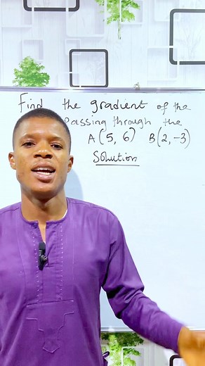 Gradient of a straight line. #mathstutor #mathematics #mathschallenge | Maths with Esomnofu.