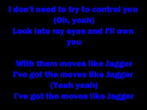 Maroon 5 Feat. Christina Aguilera - Moves Like Jagger (CLEAN VERSION) - Lyrics On Screen