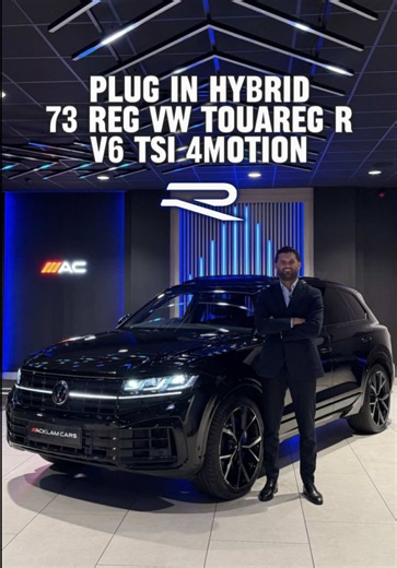 Rare Plug In Hybrid Model Touareg R 💨 2024 73 Volkswagen Touareg R 3.0 V6TSI eHybrid 4Motion Live Priced at £46,990 - Buy & Reserve Online - Contact Paddy on 07827916137 or Business WhatsApp us on 07724101010 📲 Finished in Grenadilla Black Metallic paired with 22” Estoril Black Alloys with Blue Calipers, Privacy Glass & luxurious Black Puglia ErgoComfort Leather Interior. ✔️Panoramic Sunroof ✔️Heated Front Electric Seats with Memory ✔️Heated R Steering Wheel ✔️Adaptive Cruise Control ✔️Ambient