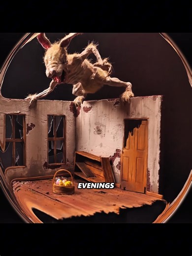 I made the Easter Bunny and it's terrifying #diorama #polymerclay #easterbunny #terrifying #northoftheborder