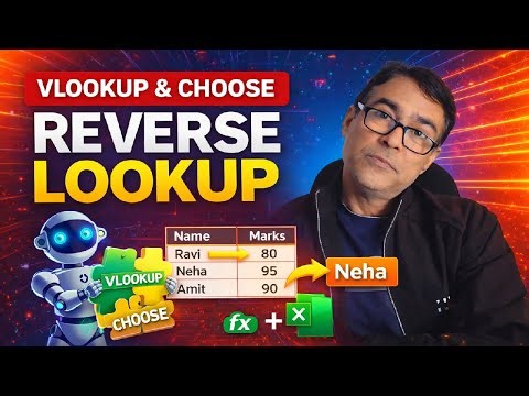 Mastering VLOOKUP & CHOOSE function | VLOOKUP & CHOOSE reverse lookup guide