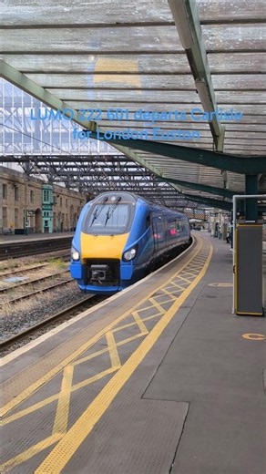 Lumo Stirling to London Euston departs Carlisle with DMU 222 601