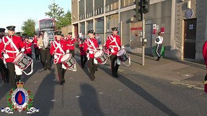 Lisburn Young Defenders Flute Band on parade round the city of Lisburn for Pride Of Knockmore Flute Band's Annual Parade on Friday 12th May 2023 | Loyal Ulster Scottish Bands