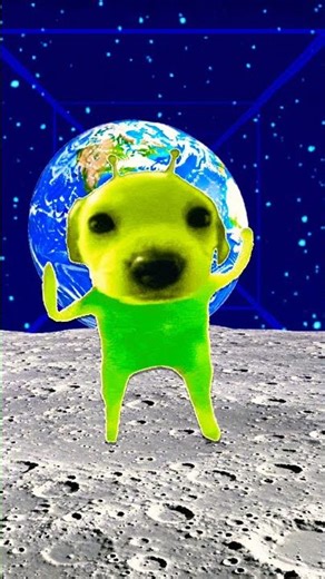 alien dancing on moon