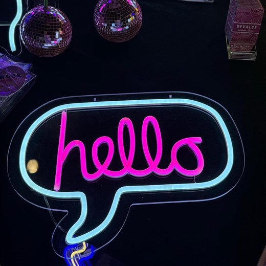 Hello Neon Sign Wall Light – Fun Home Decor, Bedroom & Living Room Accent - Etsy
