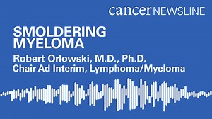 Smoldering myeloma often appears before patients start showing symptoms of multiple myeloma. Listen to our Dr. Robert Orlowski discuss how smoldering myeloma is detected and how we’re treating it with immunotherapy. #CancerMoonshot #endcancer | UT MD Anderson Cancer Center