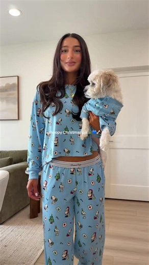 The CUTEST snoopy Christmas pjs and so cozy too 🎄🎅🏼🤶🏼 @American Eagle #christmaspjs #snoopychristmas #matchingpjs #TikTokShopBlackFriday #TikTokShopCyberMonday