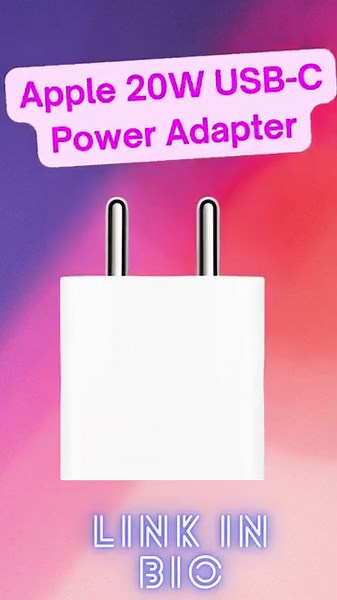 Apple 20W USB-C Power Adapter (for iPhone, iPad & AirPods)