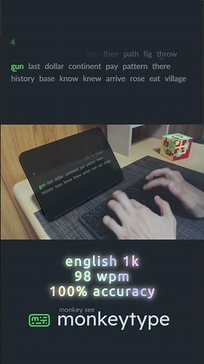 Monkeytype speed typing challenge (98 wpm) 26/07/30
