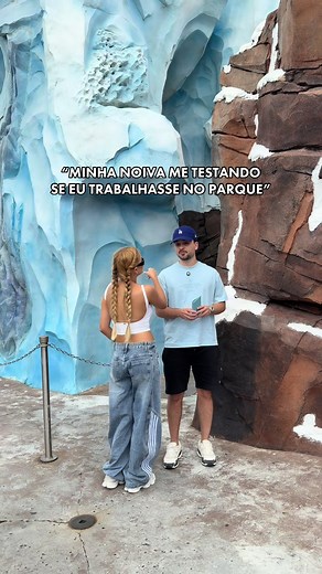 Minha noiva me testando se eu trabalhasse no parque