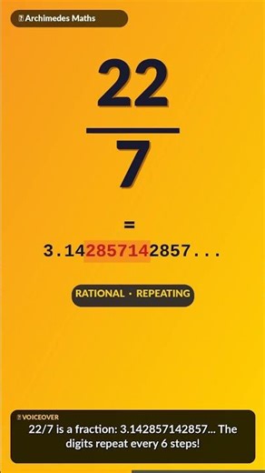 Is 22/7 Actually Equal to π? Most People Get This Wrong #shorts #maths