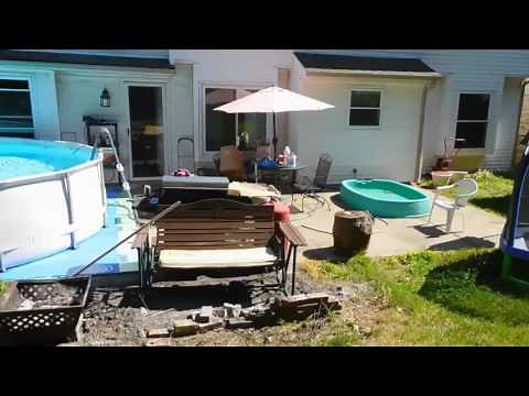 setting up a 14 x 42 pool at my house