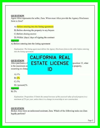CALIFORNIA REAL ESTATE LICENSE ID EXAM 2026 VIDEO GUIDE | UPDATED PRACTICE QUESTIONS UPDATED 2026