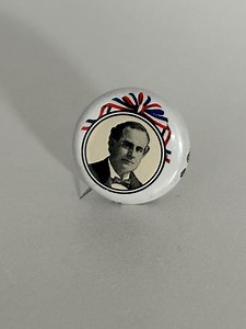 Vintage Political Campaign Pin: Black & White Portrait With Patriotic Ribbon - Early 20th Century Accessory - Etsy UK